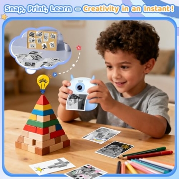 KIDAGINS Kids Instant Print Camera for Creative Fun