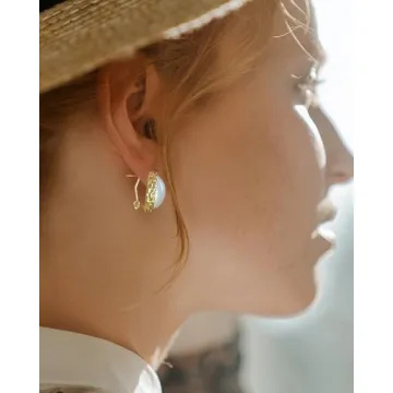 Elegant Vintage Classic Big Pearl Earrings for Women