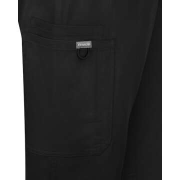 COMENII Scrubs for Women with Yoga Waistband - Black