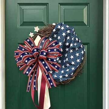 Wired Patriotic Ribbon 2 1/2" x 10 Yards for Crafts