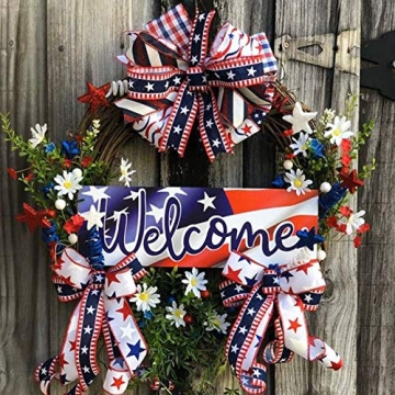 Wired Patriotic Ribbon 2 1/2" x 10 Yards for Crafts