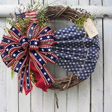 Wired Patriotic Ribbon 2 1/2" x 10 Yards for Crafts