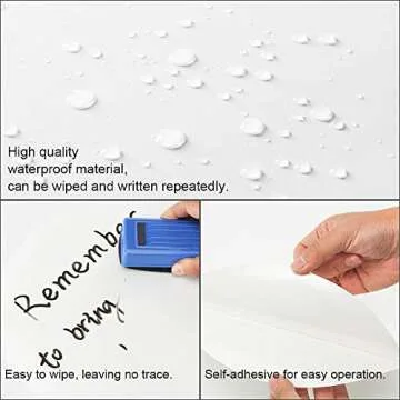 Colorful Dry Erase Dots Circles Whiteboard Marker Removable Stickers Spots Wall Decals for School Classroom Teachers Students Table & Desk White, 8 Pack