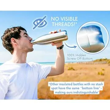 TRAVAH Travel Insulated Bottle with Secret Storage