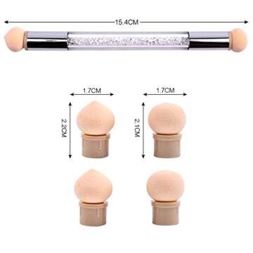 WOKOTO 4 Pcs Ombre Nail Brush Ombre Brush For Gel Nails Gradient Nail Sponges For Ombre Brushes For ...