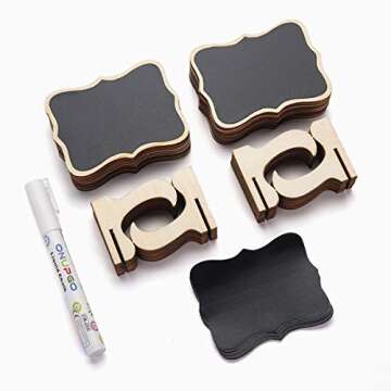 Mini Chalkboard Signs 20 Pack for Table Displays and Labels