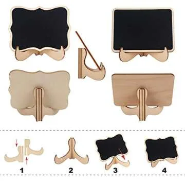 Mini Chalkboard Signs 20 Pack for Table Displays and Labels