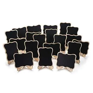 Mini Chalkboard Signs 20 Pack for Table Displays and Labels