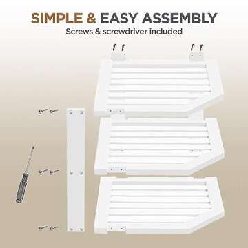 Bamboo Corner Shelf - Stylish Kitchen & Bathroom Organizer