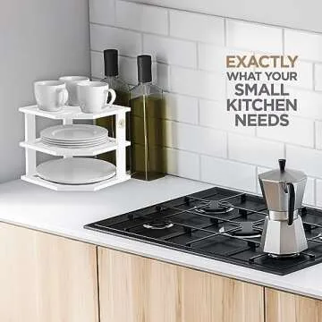 Bamboo Corner Shelf - Stylish Kitchen & Bathroom Organizer