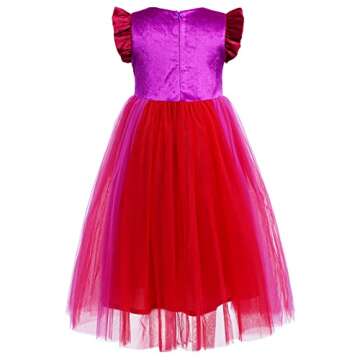 Girls Witch Costume with Cape & Wig for Halloween Fun