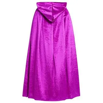 Girls Witch Costume with Cape & Wig for Halloween Fun