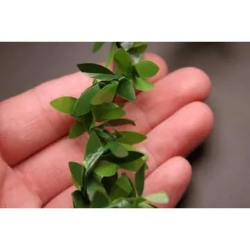 Aorvoras Mini Leaf Garland, Dollhouse Miniature Ivy Leaf Vine Garland, Dollhouse Mini Wreath, Mini Christmas Garland, for Making 1:6 Scale Dollhouse Mini Wreath, Fairy Wedding Crowns, Decor (11 Foot)