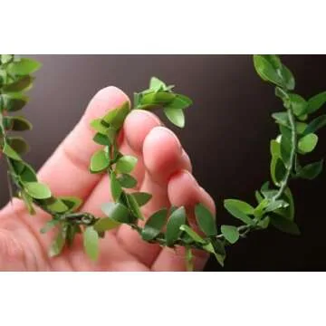 Aorvoras Mini Leaf Garland, Dollhouse Miniature Ivy Leaf Vine Garland, Dollhouse Mini Wreath, Mini Christmas Garland, for Making 1:6 Scale Dollhouse Mini Wreath, Fairy Wedding Crowns, Decor (11 Foot)