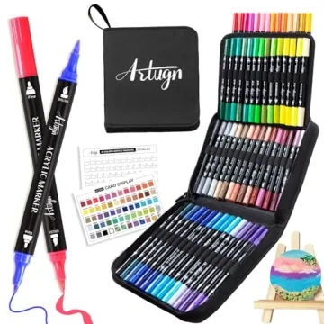 60 Colors Acrylic Paint Pens - Dual Tip for Art, DIY Crafts, and More