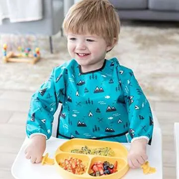 Bumkins Sleeved Bib for Baby and Toddler, Essential Must-Have