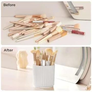 HBlife 360 Rotating Makeup Brush Holder for Vanity