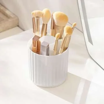 HBlife 360 Rotating Makeup Brush Holder for Vanity