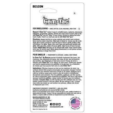 BEACON Gem-Tac Adhesive for Rhinestones & Gems 4-Ounce