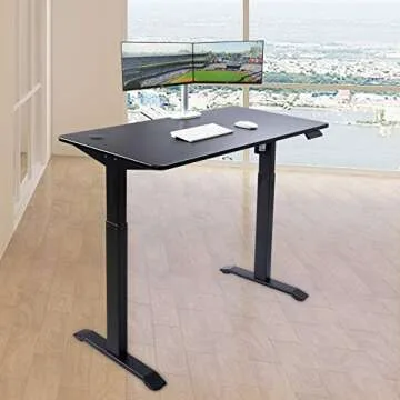 UNICOO Electric Height Adjustable Standing Desk - Ergonomic Workstation for Home & Gaming
