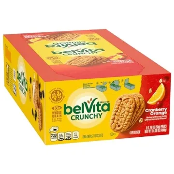 belVita Cranberry Orange Breakfast Biscuits Delightful Snack