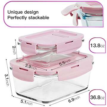 Versatile 10 Pack Glass Meal Prep Containers for Healthy Meals