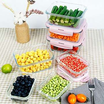 Versatile 10 Pack Glass Meal Prep Containers for Healthy Meals