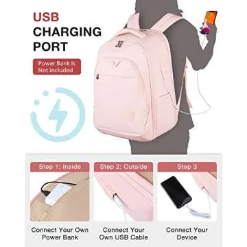 BAGSMART Travel Laptop Backpack for Women - Stylish & Functional