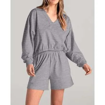 WICIWI Stylish Women's 2 Piece Cotton Loungewear Set