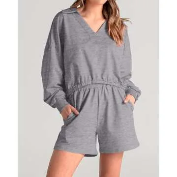 WICIWI Stylish Women's 2 Piece Cotton Loungewear Set