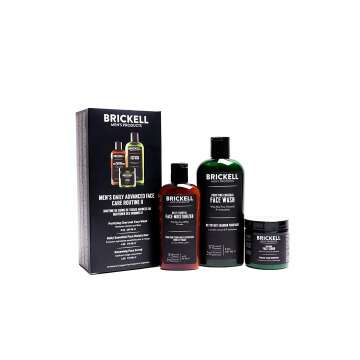 Brickell Men's Daily Advanced Face Care Routine II - Charcoal Cleanser & Moisturizer