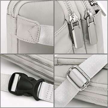 UTO Fanny Pack for Women Crossbody Trendy Fashion Belt Purse Chest Waist Hip Bumbag for Outdoor Shopping Travel Hiking