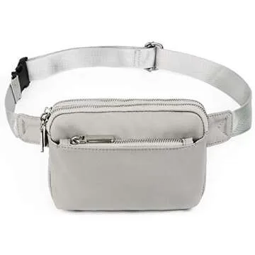 UTO Fanny Pack for Women Crossbody Trendy Fashion Belt Purse Chest Waist Hip Bumbag for Outdoor Shopping Travel Hiking