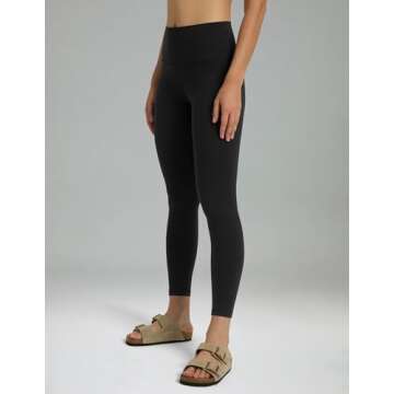 Colorfulkoala Women's Dreamlux High Waisted Workout Leggings 25" Inseam 7/8 Length Yoga Pants (L, Bl...