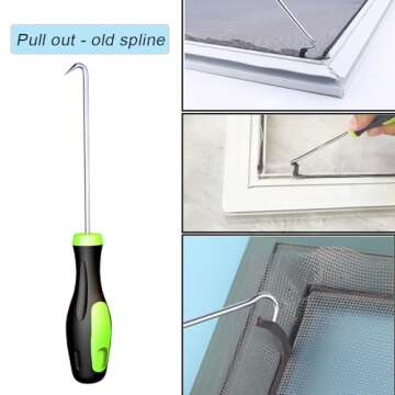 Screen Roller Tool, King&Charles Roller with Bearing - Spline Tool, Screen Repair Tool Spline Roller for Window Screen Door Repair/Install.