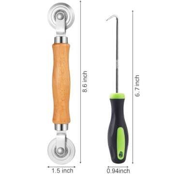 Screen Roller Tool, King&Charles Roller with Bearing - Spline Tool, Screen Repair Tool Spline Roller for Window Screen Door Repair/Install.