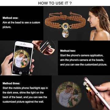 JewelOra Personalized Custom Photo Projection Bracelets