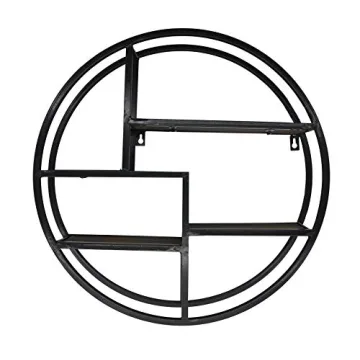 18" Floating Circular Wall Shelf - 4 Tiers