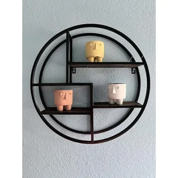18" Floating Circular Wall Shelf - 4 Tiers