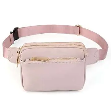 UTO Fanny Pack for Women Crossbody Trendy Fashion Belt Purse Chest Waist Hip Bumbag for Outdoor Shopping Travel Hiking