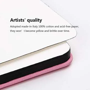 Paul Rubens Watercolor Paper Block, Artist Quality Hot Pressed Paper for Watercolors and Wet Media Block, 100 Percent Cotton, 10.63 x 7.68 inches, 140lb, 20 Sheets (Pink)