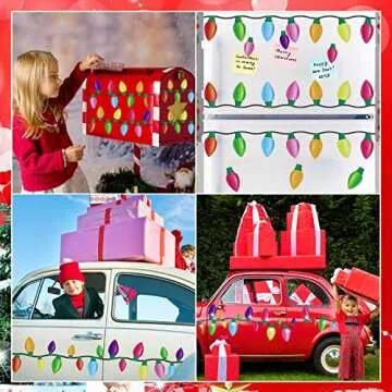 Reflective Light Bulb Magnets for Christmas Car Decor