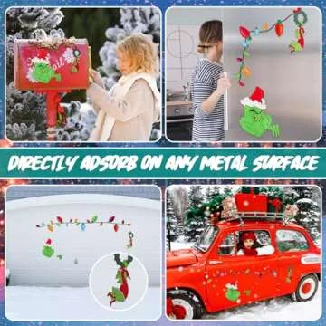 Reflective Light Bulb Magnets for Christmas Car Decor
