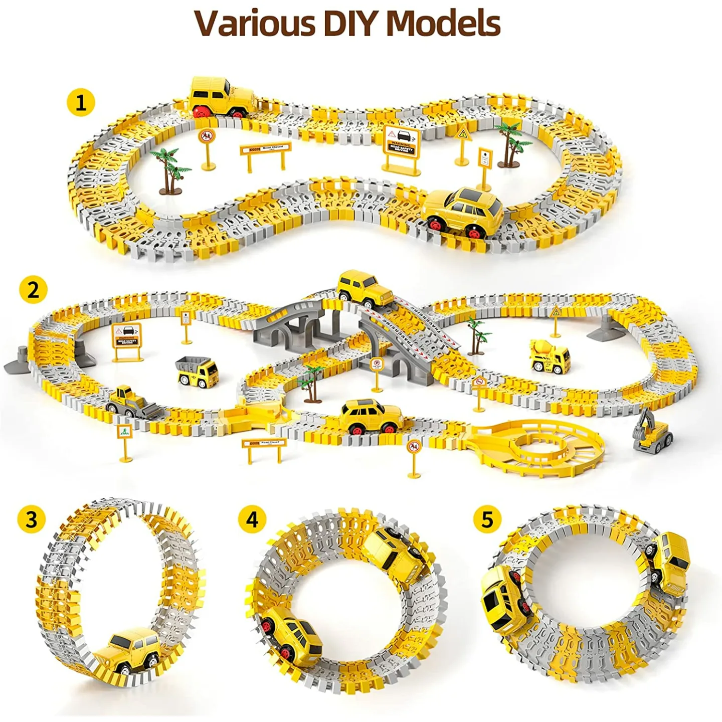 Construction Toys Race Tracks Set for Kids 3-6