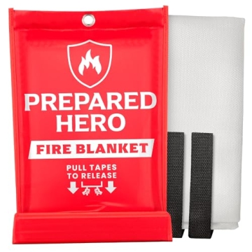Prepared Hero Emergency Fire Blanket - 40" x 40" Kitchen Safety