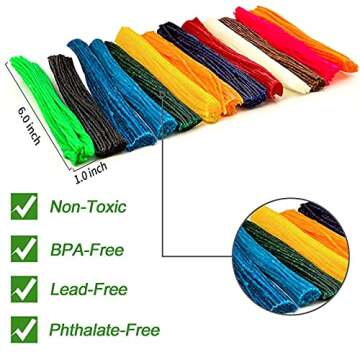 500 Pcs Craft Sticks for Kids, 13 Colors Wax String in Bulk, Reusable Molding Sculpting Sticks, Bend...