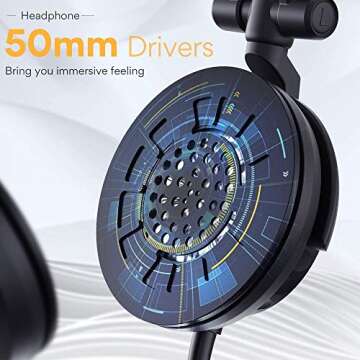 MAONO USB Podcast Microphone with Headphone Set, Zero-Latency Monitoring Computer Condenser PC Mic 192KHZ/24Bit with Mute Button for Recording, Voice Over, Streaming（AU-PM401H）