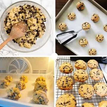 JUNADAEL J Cookie Scoop Set, Cookie Scoops for Baking Set of 3, Cookie Dough Scoop, 1 Tablespoon/ 2 Tablespoon/ 3 Tablespoon, Black Handle, For Cookie, Cupcake, Muffin, Ice Cream,Truffles