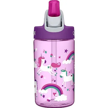 CamelBak eddy Kids Water Bottle - CamelBak Kids Big Bite Valve - Spill Proof - Water Bottle For Kids - BPA-Free Water Bottle - 12oz, Unicorns