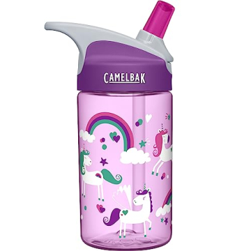 CamelBak eddy Kids Water Bottle - CamelBak Kids Big Bite Valve - Spill Proof - Water Bottle For Kids - BPA-Free Water Bottle - 12oz, Unicorns